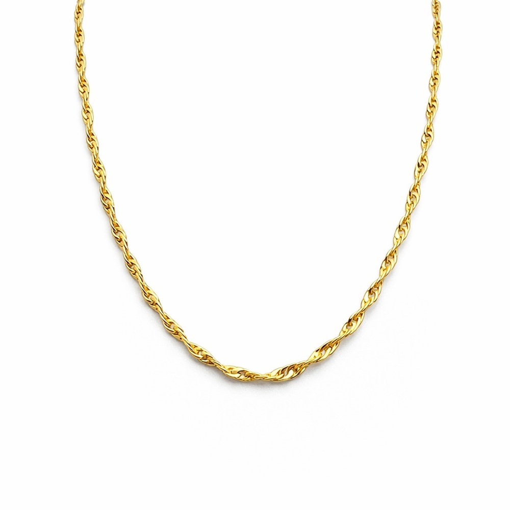 1.5mm | S925 Gold Singapore Chain Adjustable Necklace